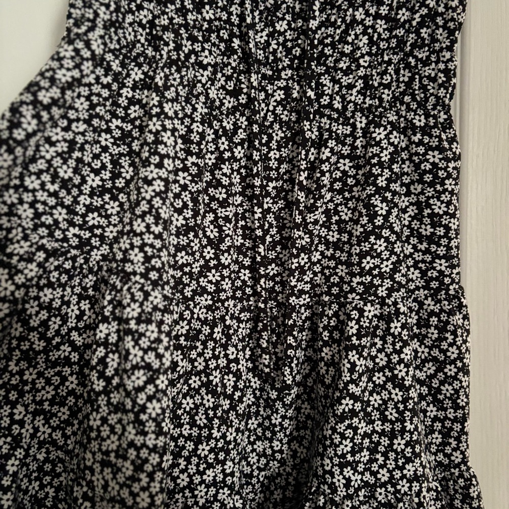 Floral Black and White Skirt